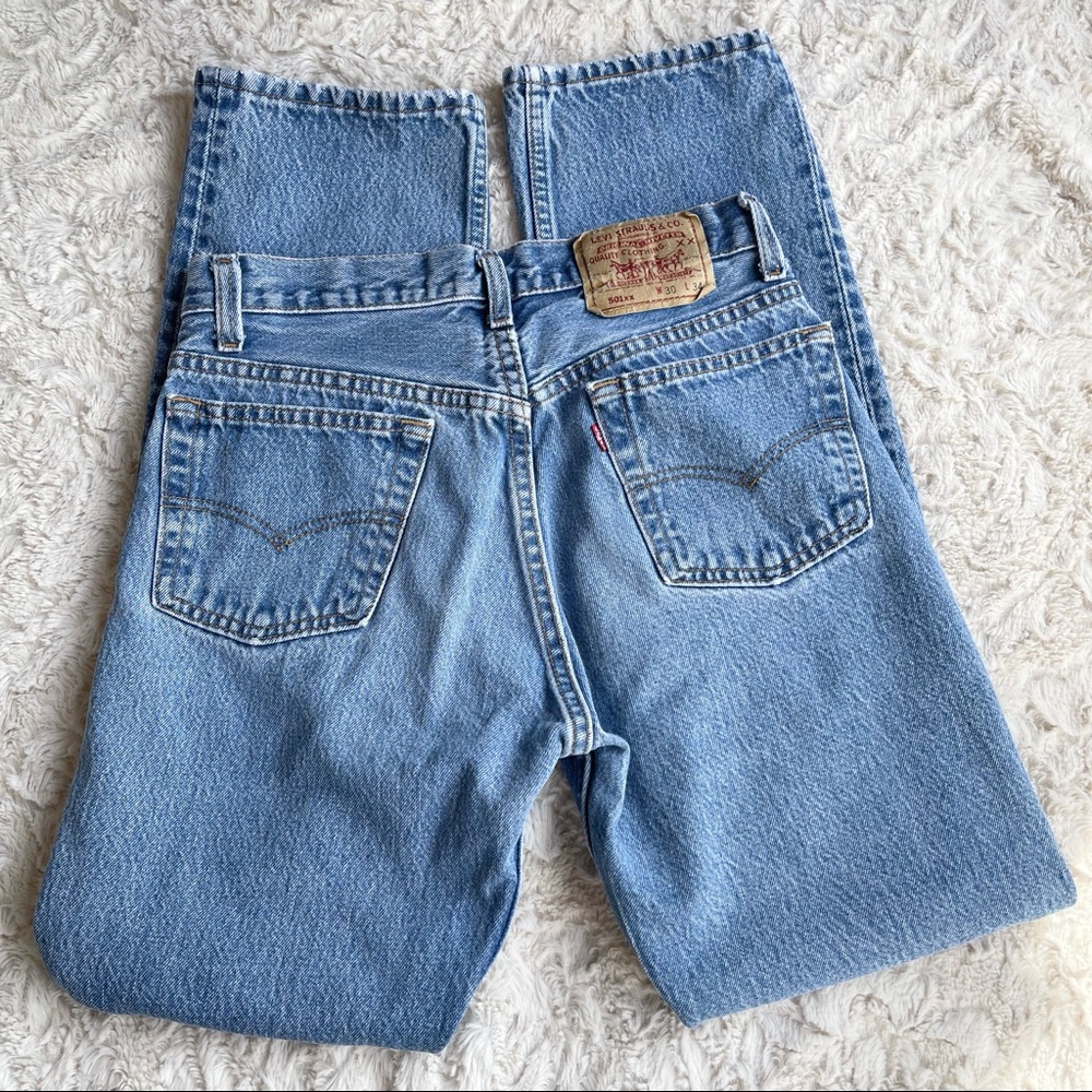 RARE tiny vintage Levi’s 501 stonewashed jeans 26 - Picture 14 of 17